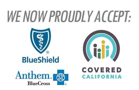 We accept Blueshield, covered California and Bluecross