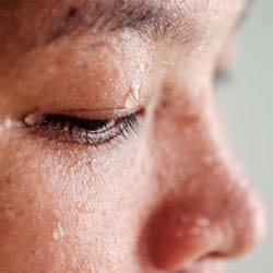 Person sweating