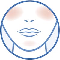 Skin diseases symbols with text