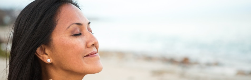 woman on the beach