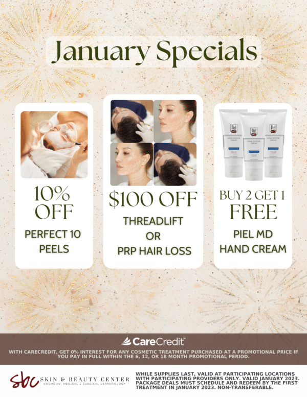 January 2023 monthly cosmetic specials Dermatology