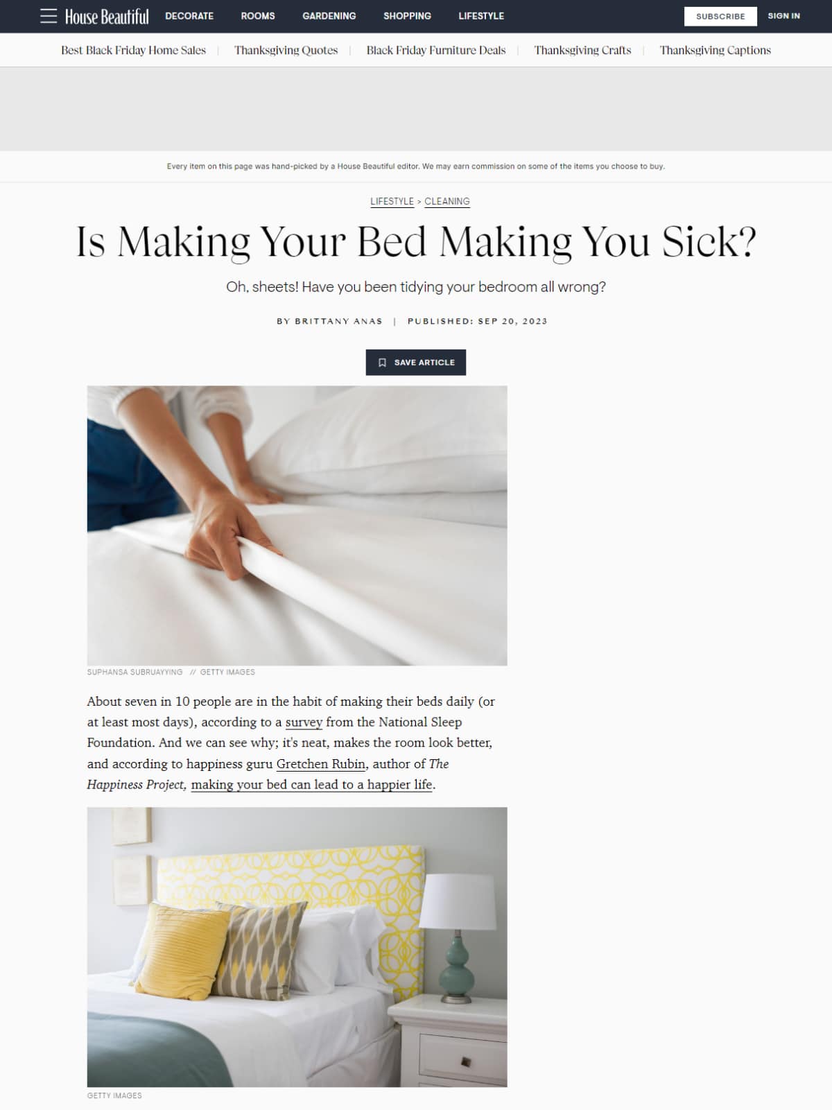 Is Making Your Bed Making You Sick