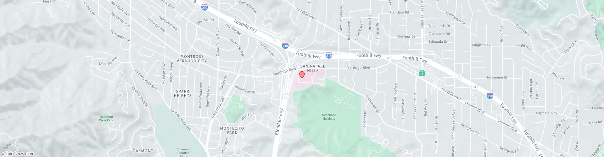 Location Map: 1818 Verdugo Blvd. Glendale - Verdugo Hills, CA 91208