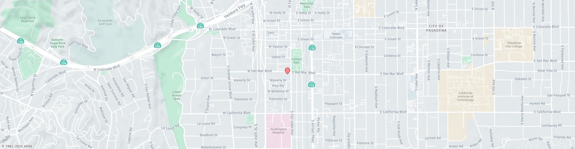 Location Map: 301 S Fair Oaks Ave. Pasadena, CA 91105